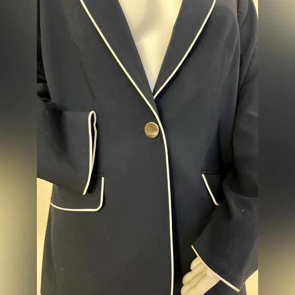 New With Tags Premise Blazer White Trim Piping - Long sleeves - Picture 5 of 9
